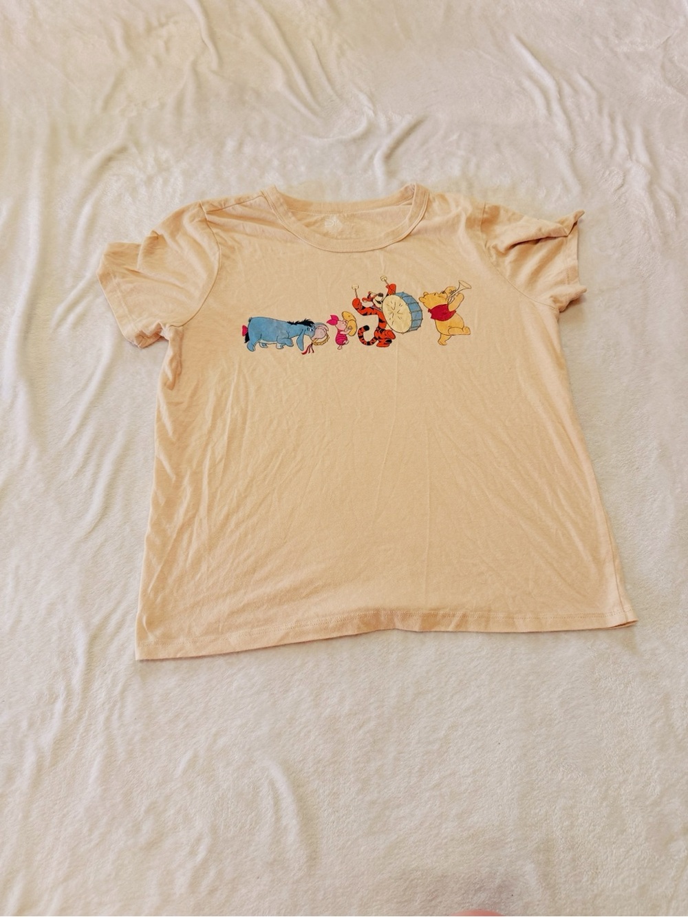 Disney Peach Winnie the Pooh Character Graphic Tee